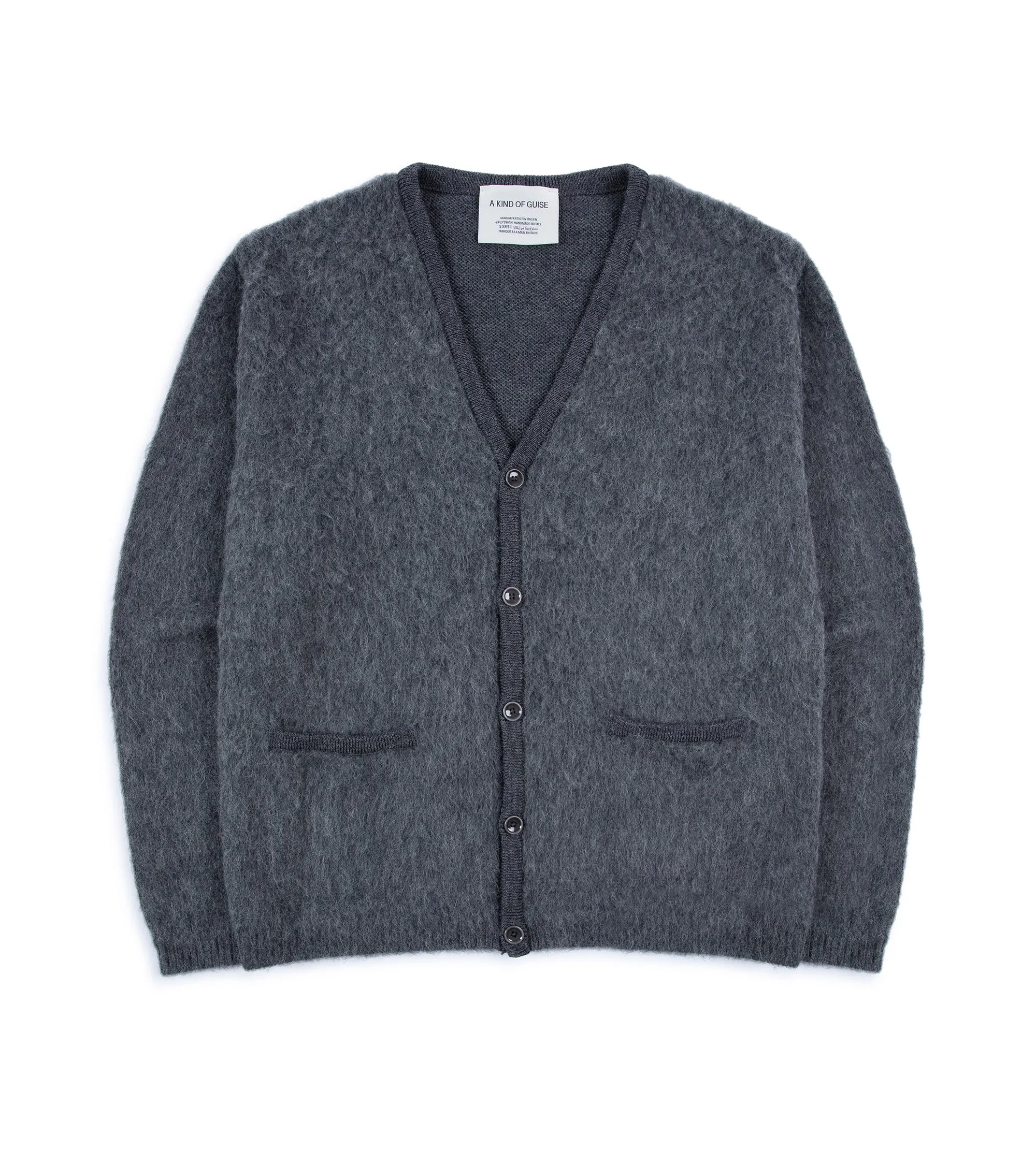 A Kind of Guise Pichiu Wool Alpaca Knit Cardigan: Anthracite Melange