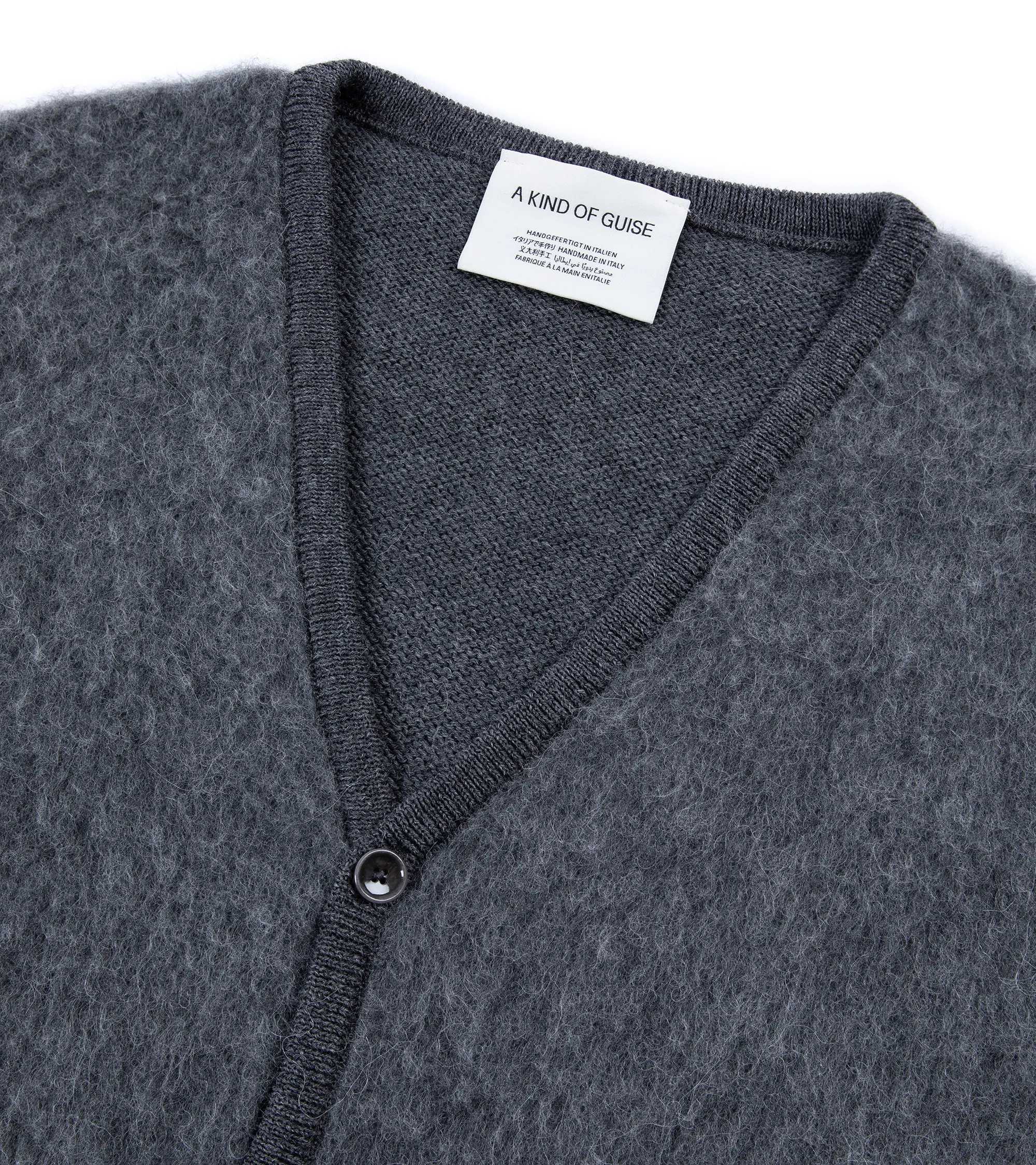 A Kind of Guise Pichiu Wool Alpaca Knit Cardigan: Anthracite Melange