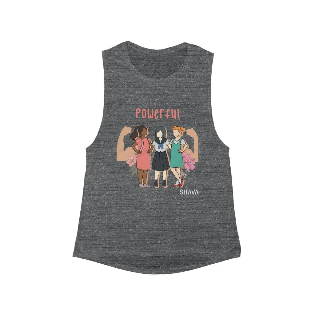 Affirmation Feminist Pro Choice Tank Top Women’s Size – I Am Powerful (Little Girls)