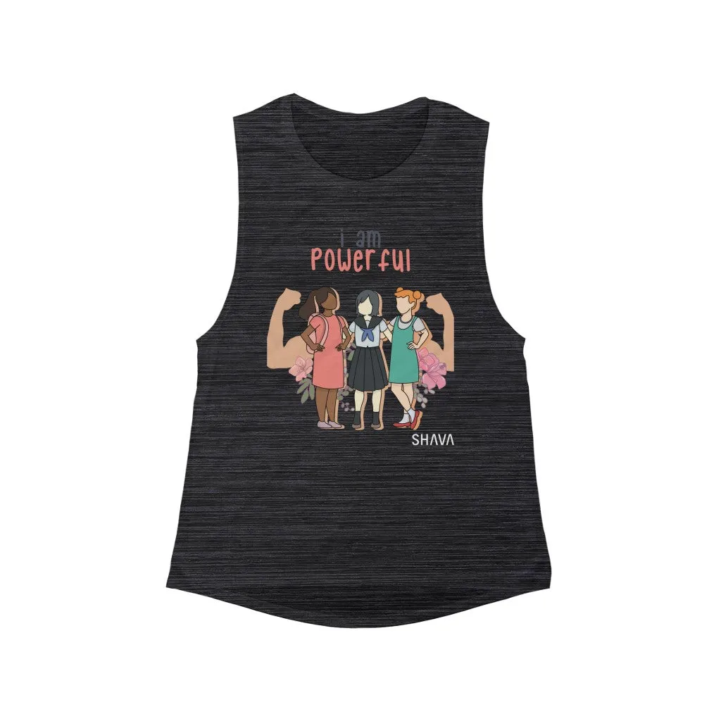 Affirmation Feminist Pro Choice Tank Top Women’s Size – I Am Powerful (Little Girls)