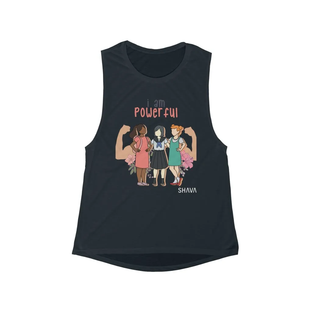 Affirmation Feminist Pro Choice Tank Top Women’s Size – I Am Powerful (Little Girls)