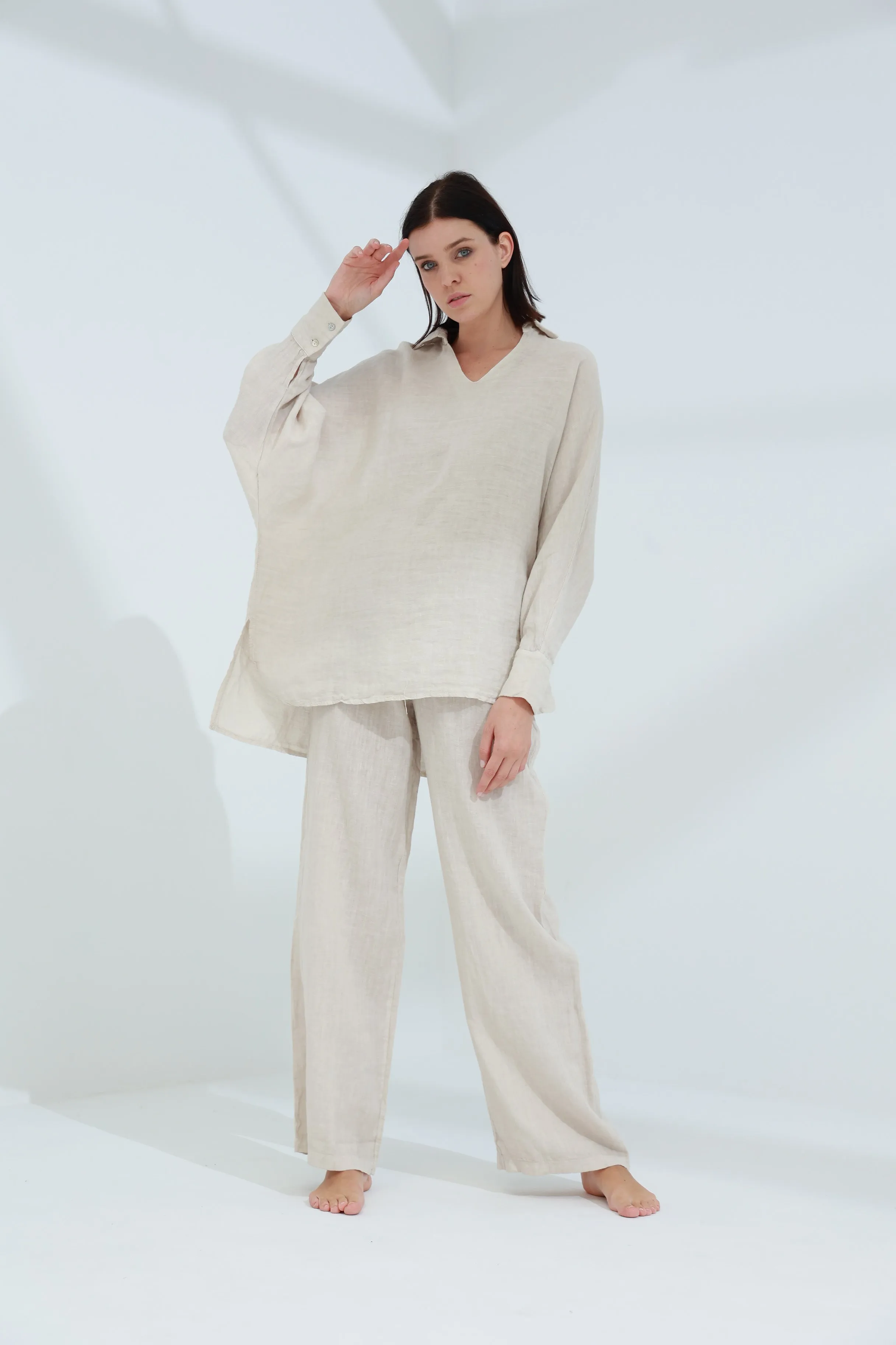 Armonia Pure Linen shirt Sabbia