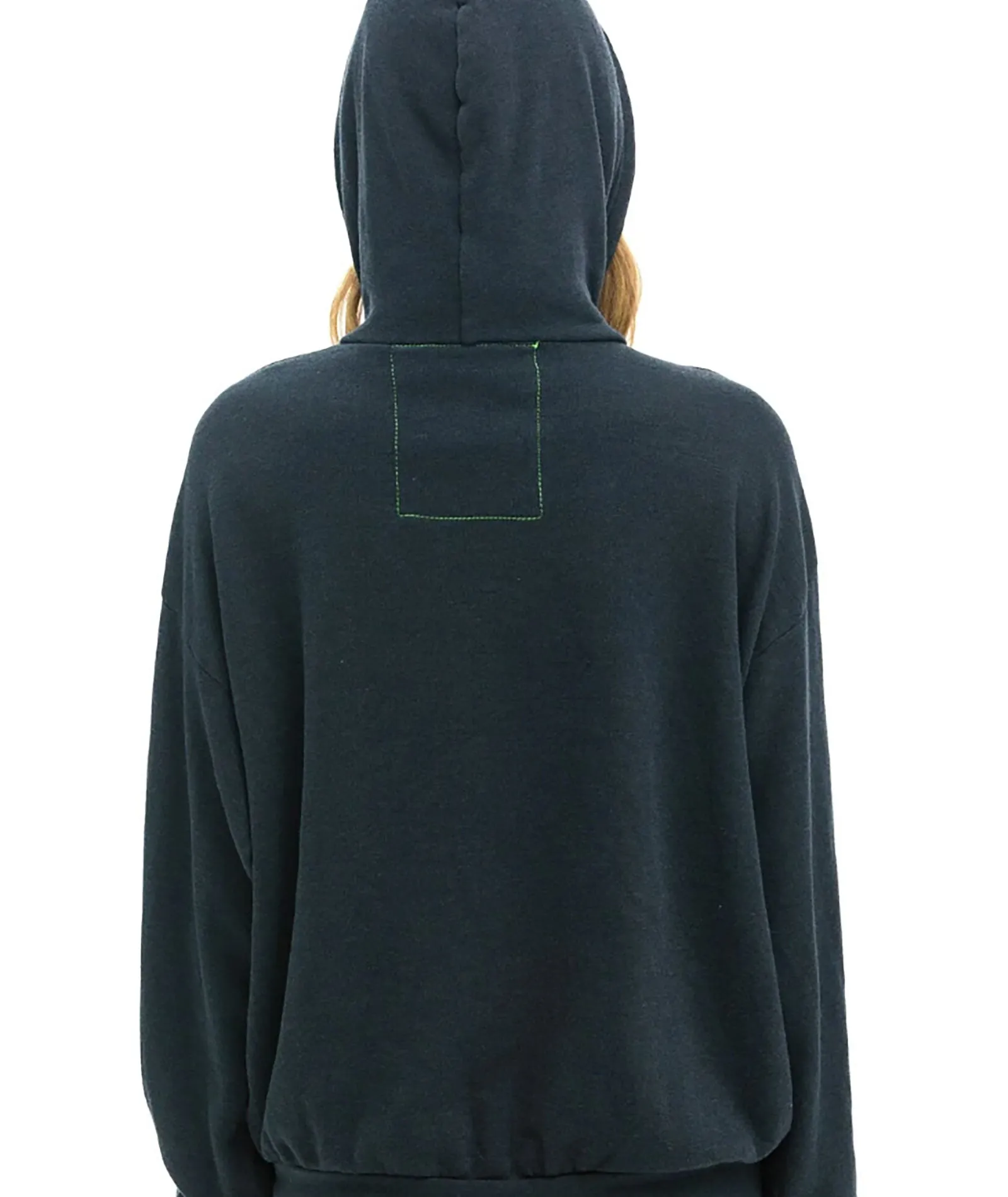 Aviator Nation Women Logo Stitch Pullover Hoodie Charcoal