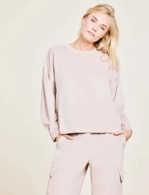 Barefoot Dreams LuxeChic® Tucked Sweatshirt in Willow