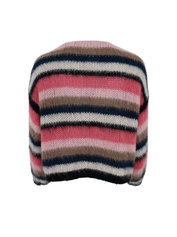 Black Colour DK Striped Cardigan