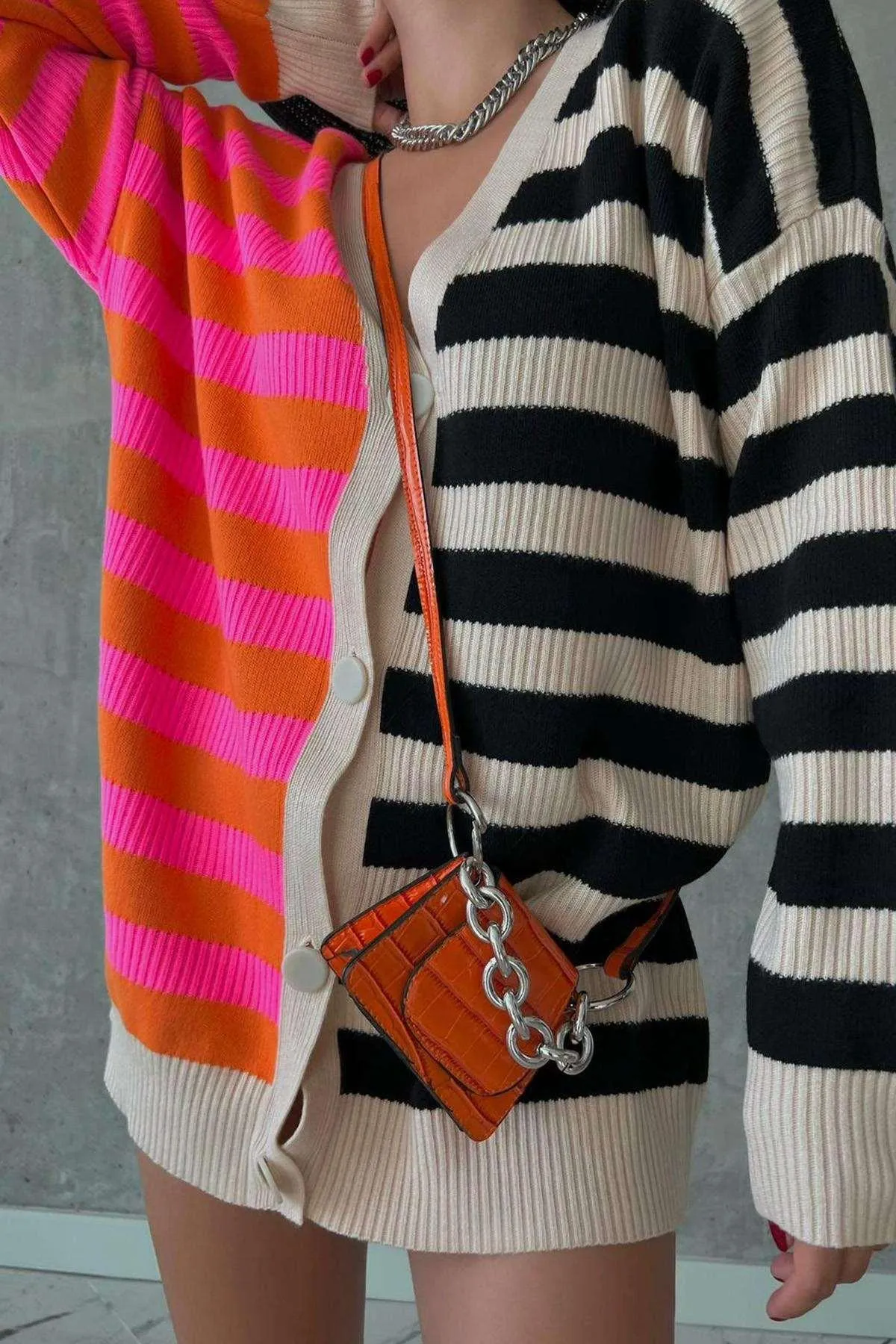 Camille Striped Corduroy Cardigan