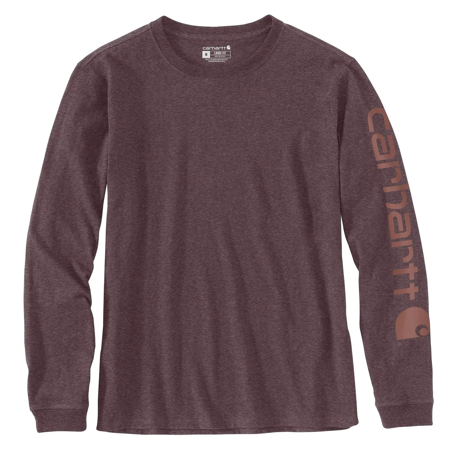 Carhartt Women's Heavyweight Long Sleeve Logo T-Shirt_Blackberry Heather