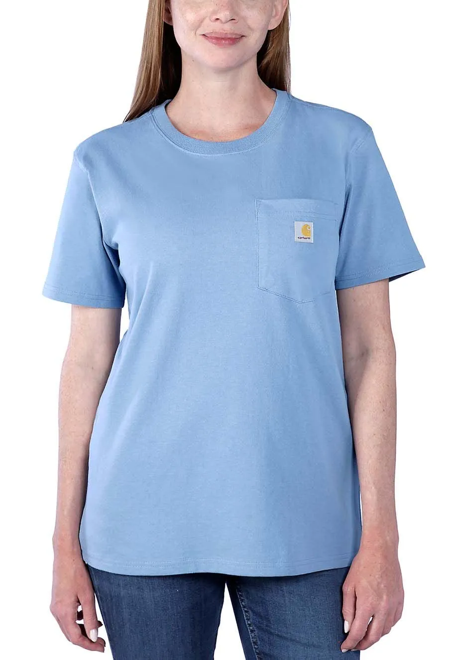 Carhartt&#x20;Work&#x20;T-shirt&#x20;Pocket&#x20;Women&#x20;103067&#x20;-&#x20;Skystone