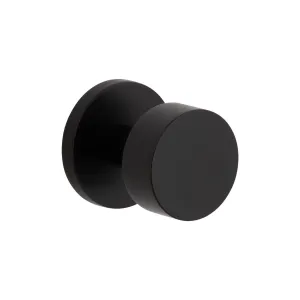 Circolo Rosette with Circolo Knob in Satin Black