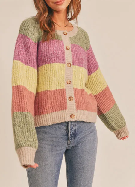 Colorful Striped Cardigan