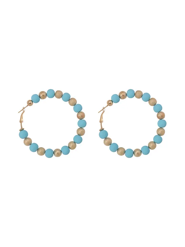 Contrast Color Geometric Drop Earrings