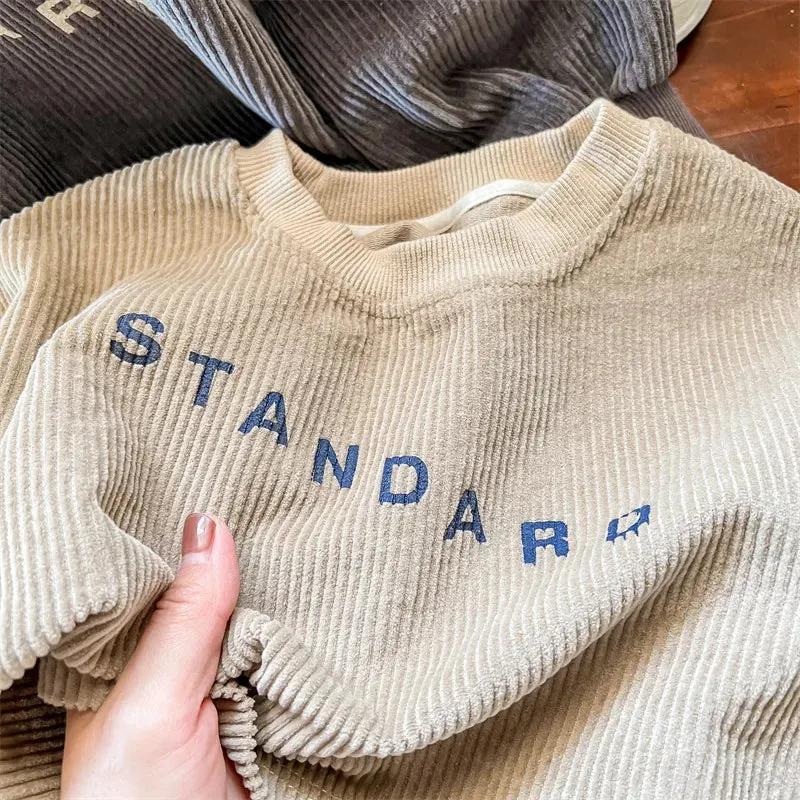 Corduroy Printed Sweatshirt