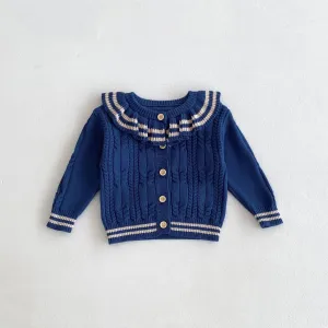 Cute Ruffle Collar Knitted Cardigan