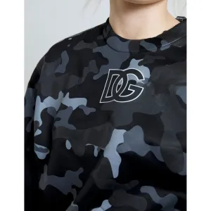 Dolce & Gabbana Elegant Black Camouflage Pullover Sweater