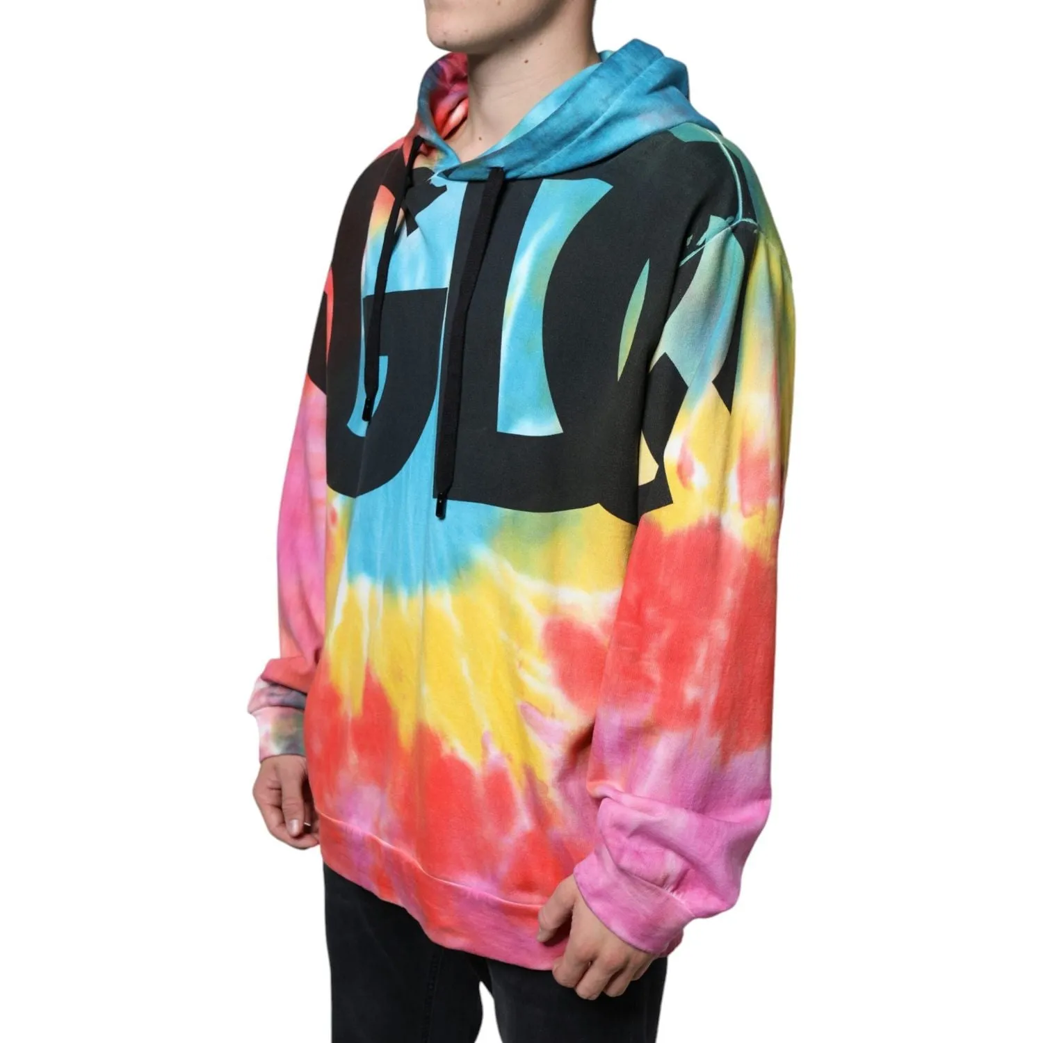 Dolce & Gabbana Multicolor Tie Dye Hooded Sweatshirt Sweater