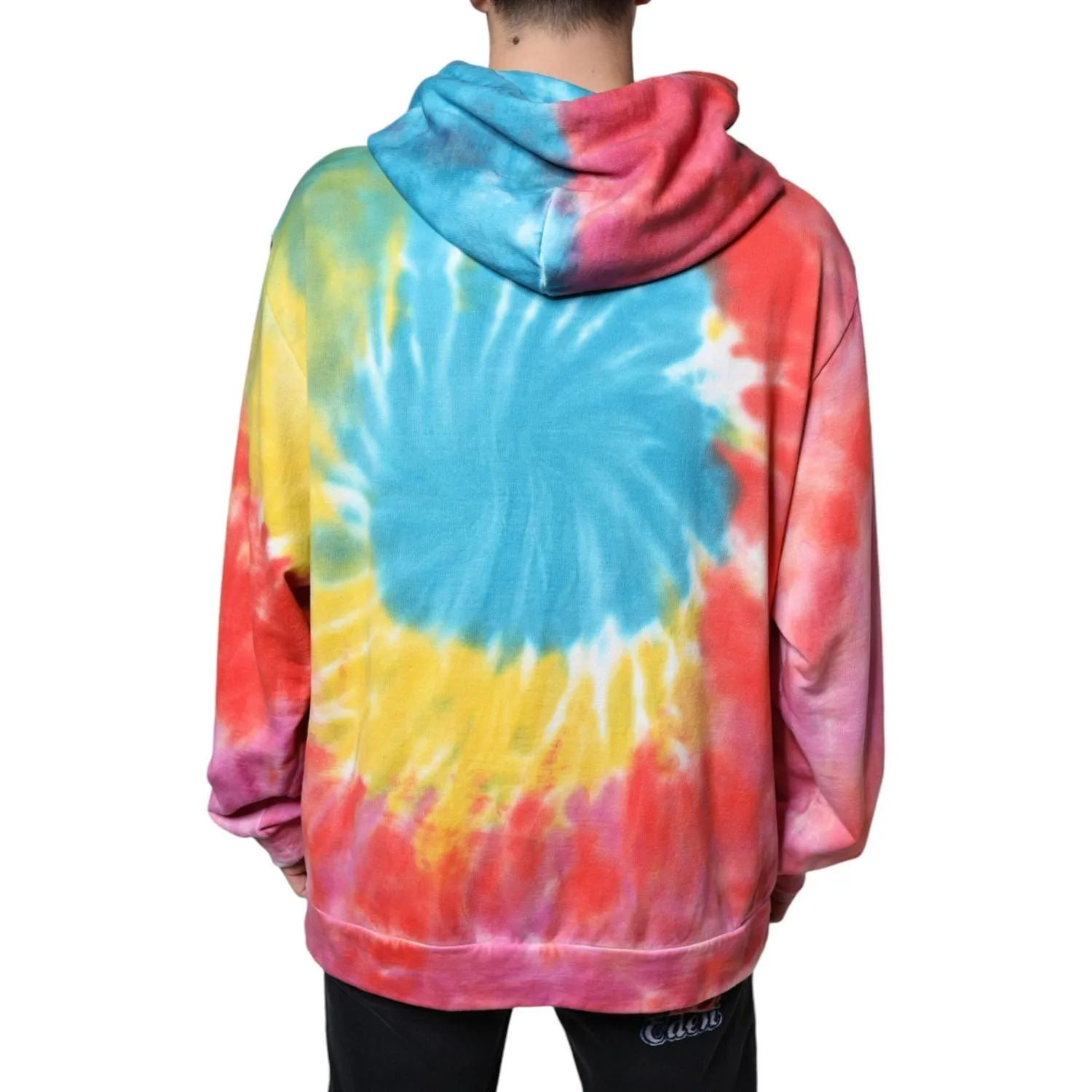 Dolce & Gabbana Multicolor Tie Dye Hooded Sweatshirt Sweater