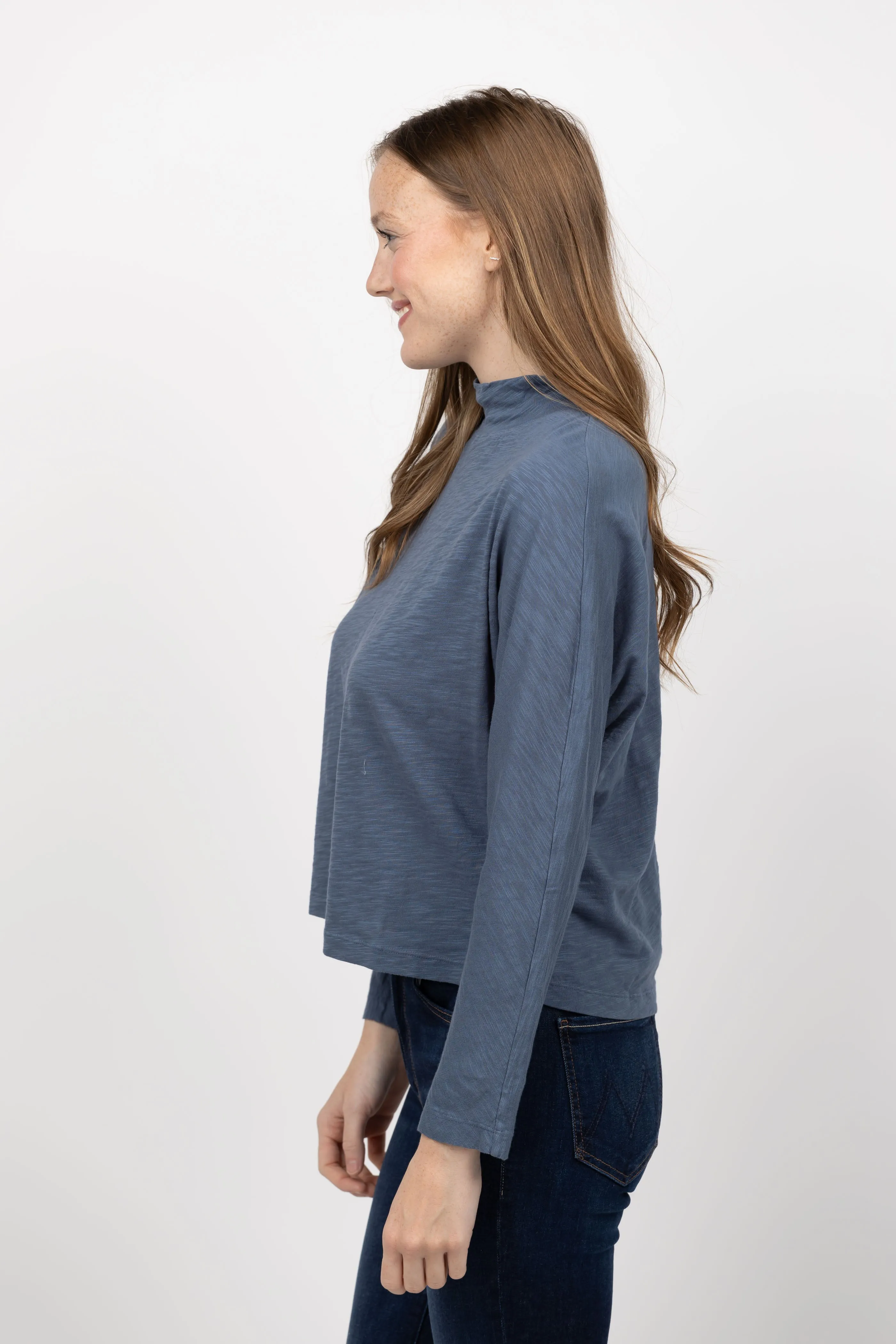 Dylan Mock Pullover in Stormy Blue