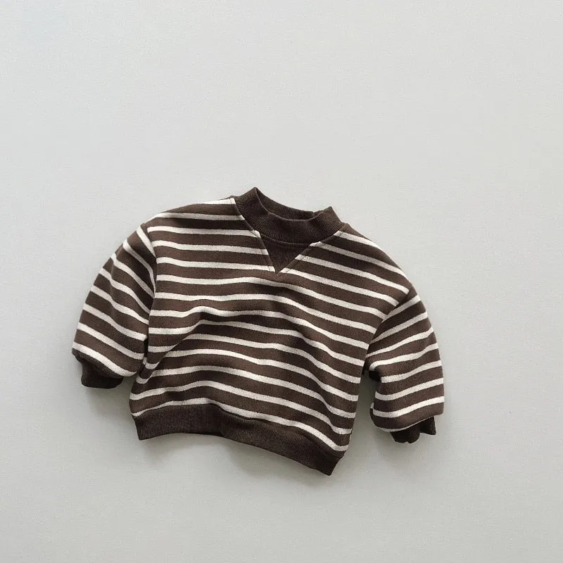 Fleece Striped Sweatshirt