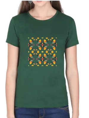 Geometric Pattern T Shirt for Women D03