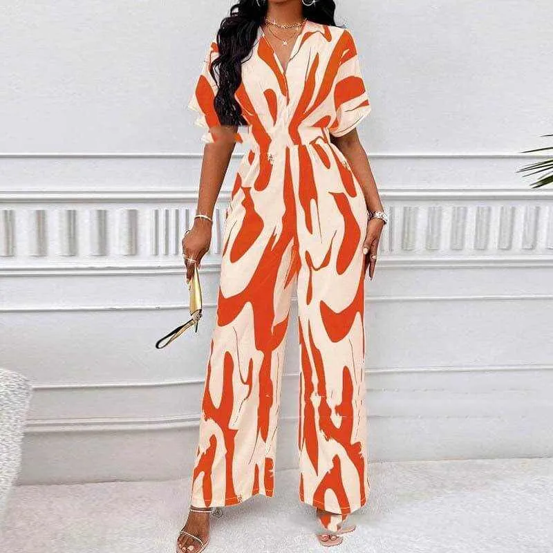 Glow Chic's Loose-Fit Printed Long Jumpsuit