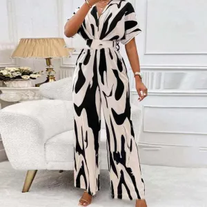 Glow Chic's Loose-Fit Printed Long Jumpsuit