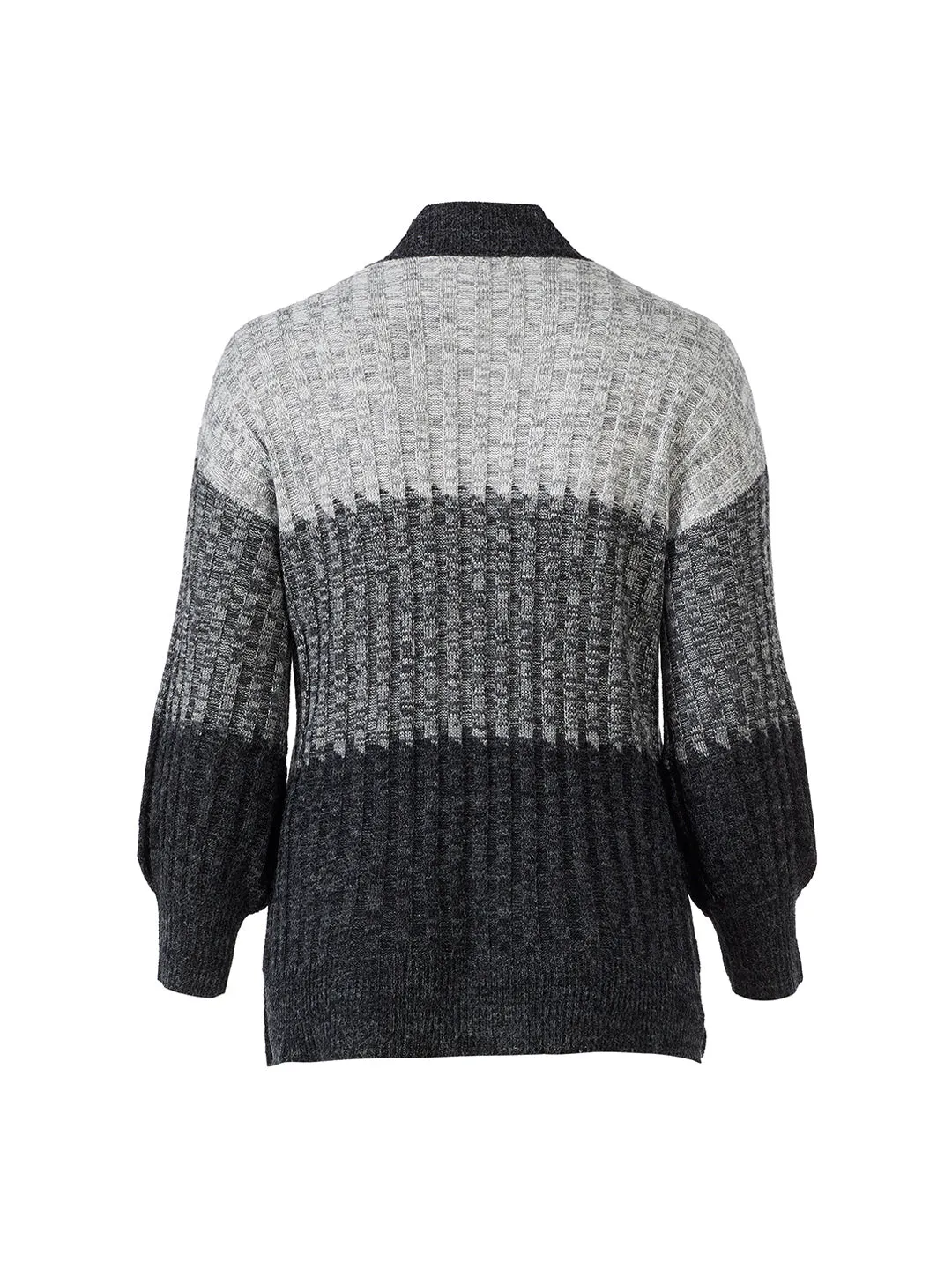 Gray Scale Open Cardigan