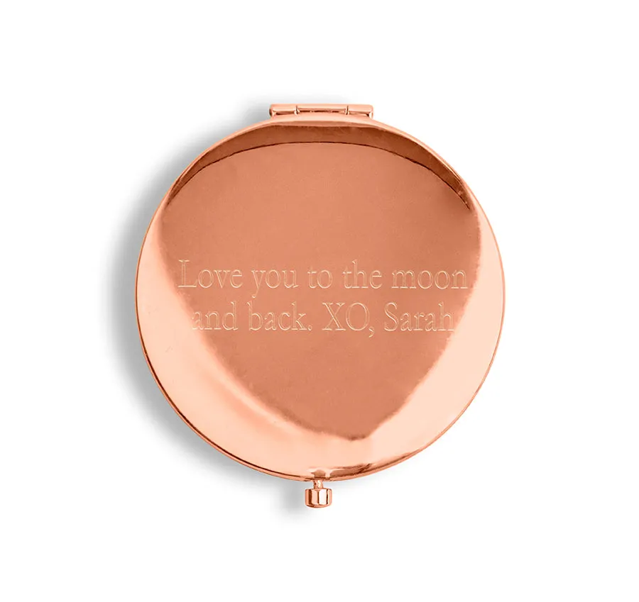 Hello Gorgeous Faux Leather Compact Mirror