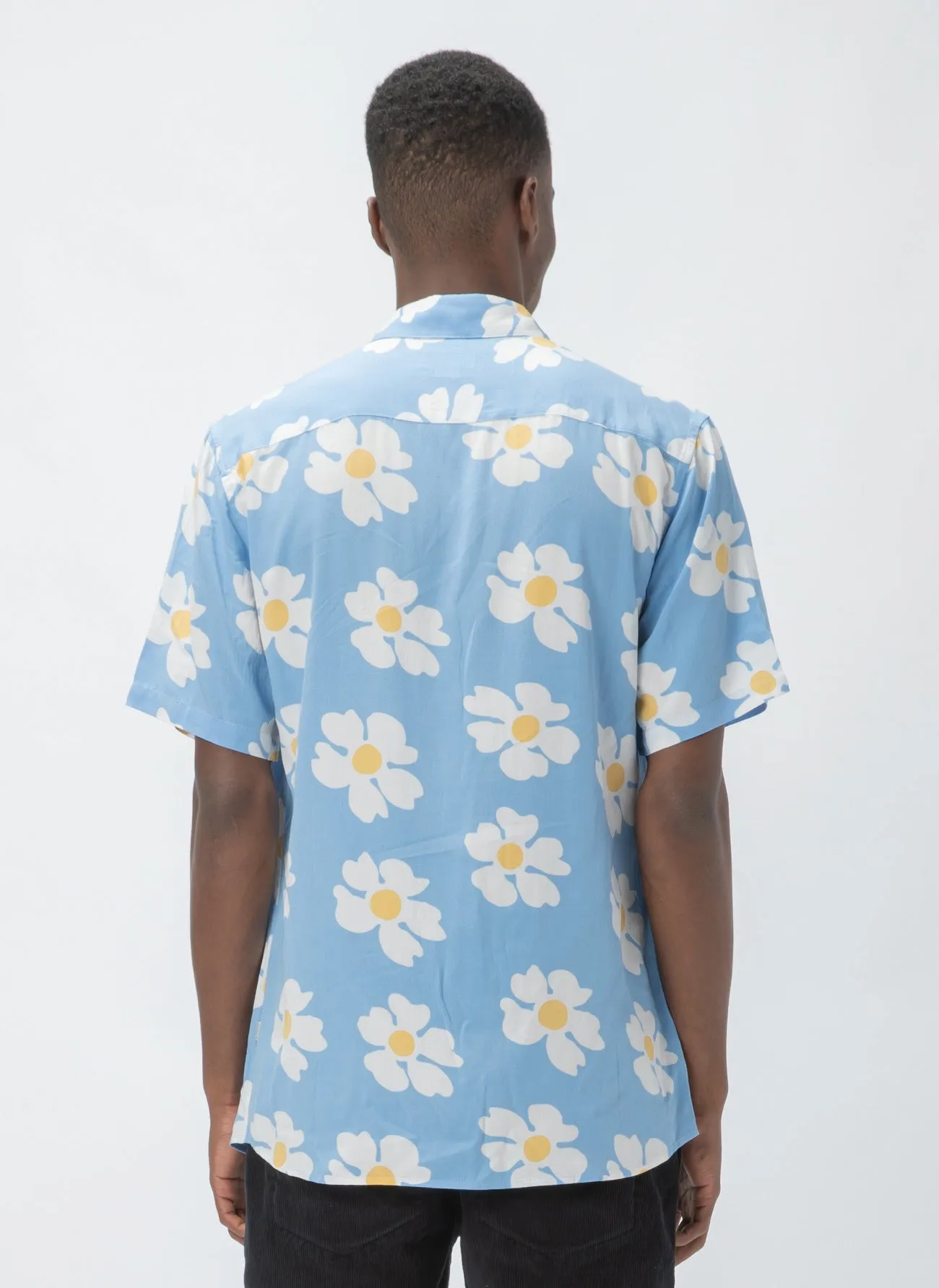 Holiday Short-Sleeve Shirt Blue Daisy