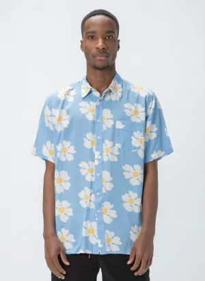 Holiday Short-Sleeve Shirt Blue Daisy