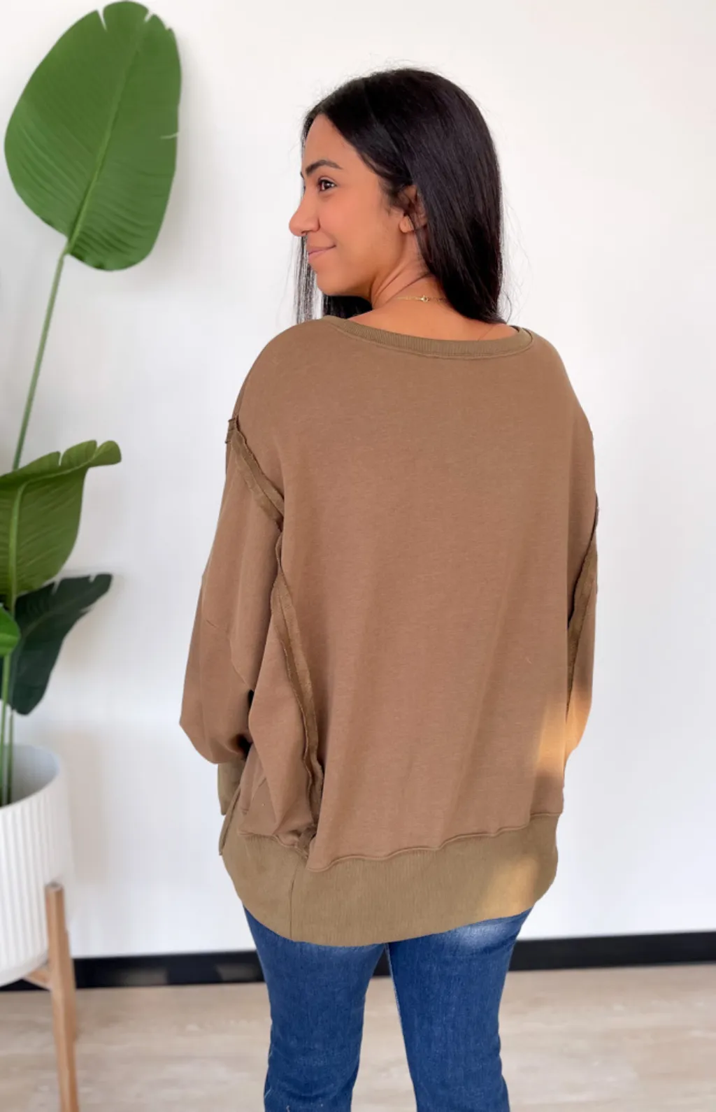 Hunter Olive Relaxed Pullover