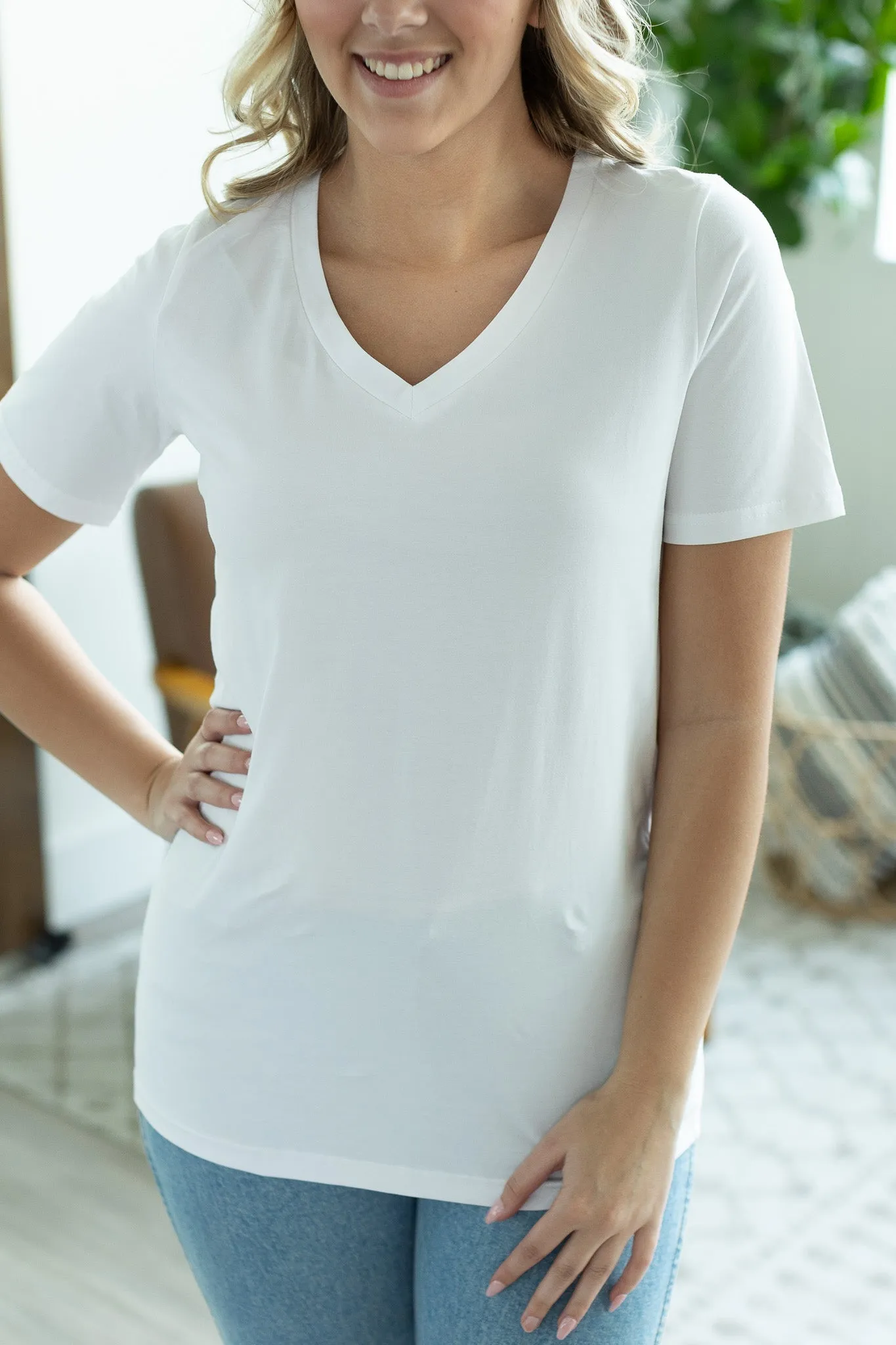 IN STOCK Olivia Tee - White