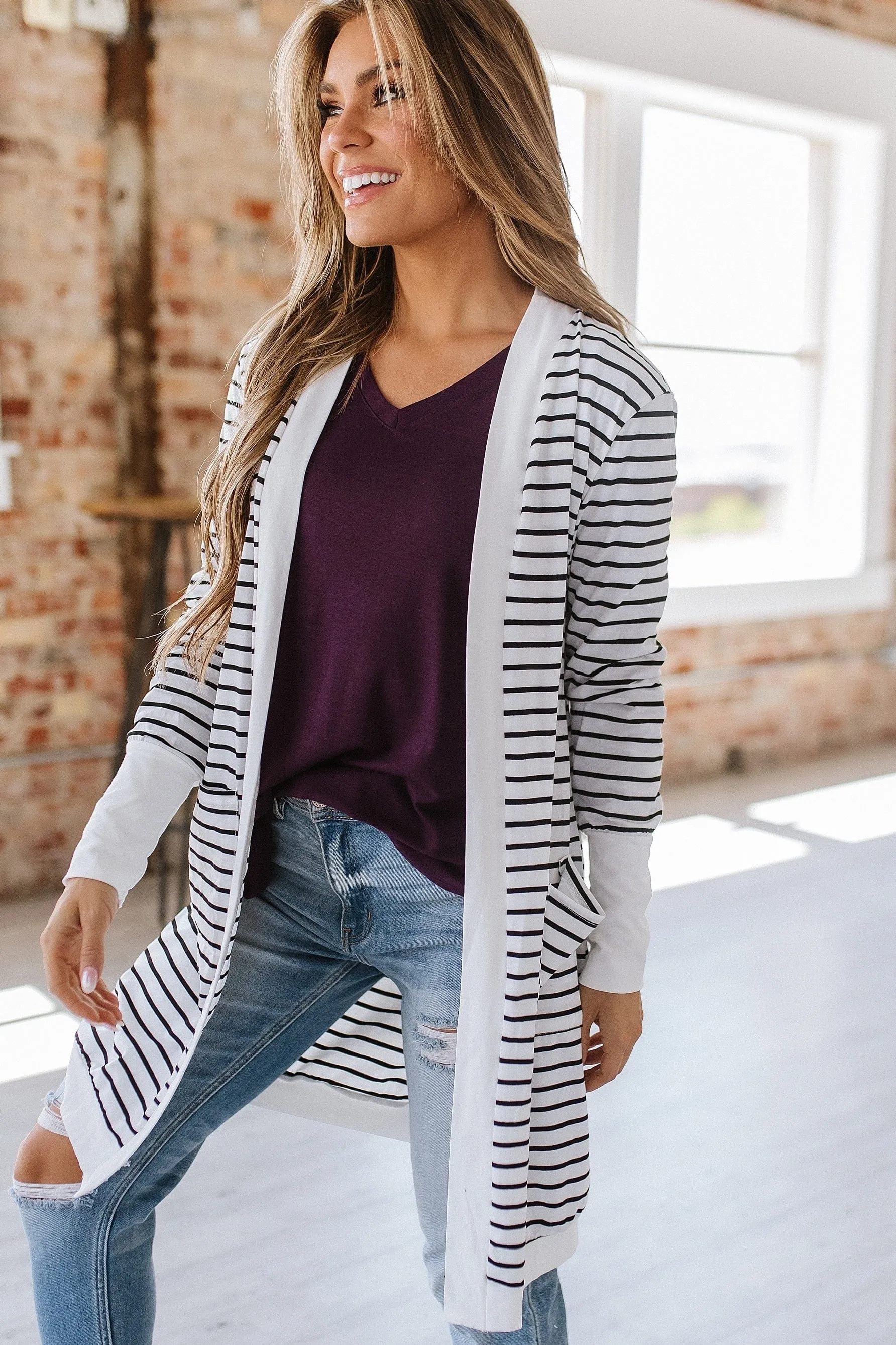 Jerri Striped Knit Cardigan | S-XL | PRE ORDER