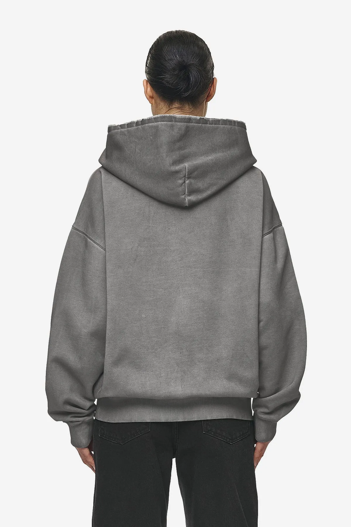 Julia Oversized Sweat Jacket Oil Dyed Deep Grey