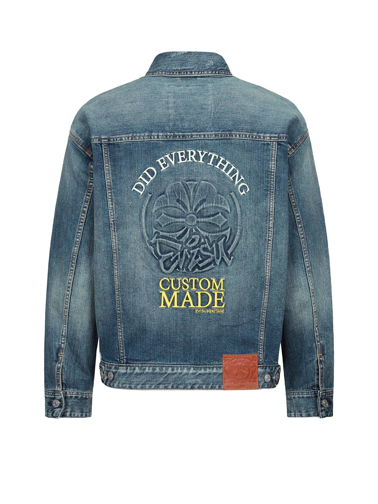 Kamon Embossed Denim Jacket