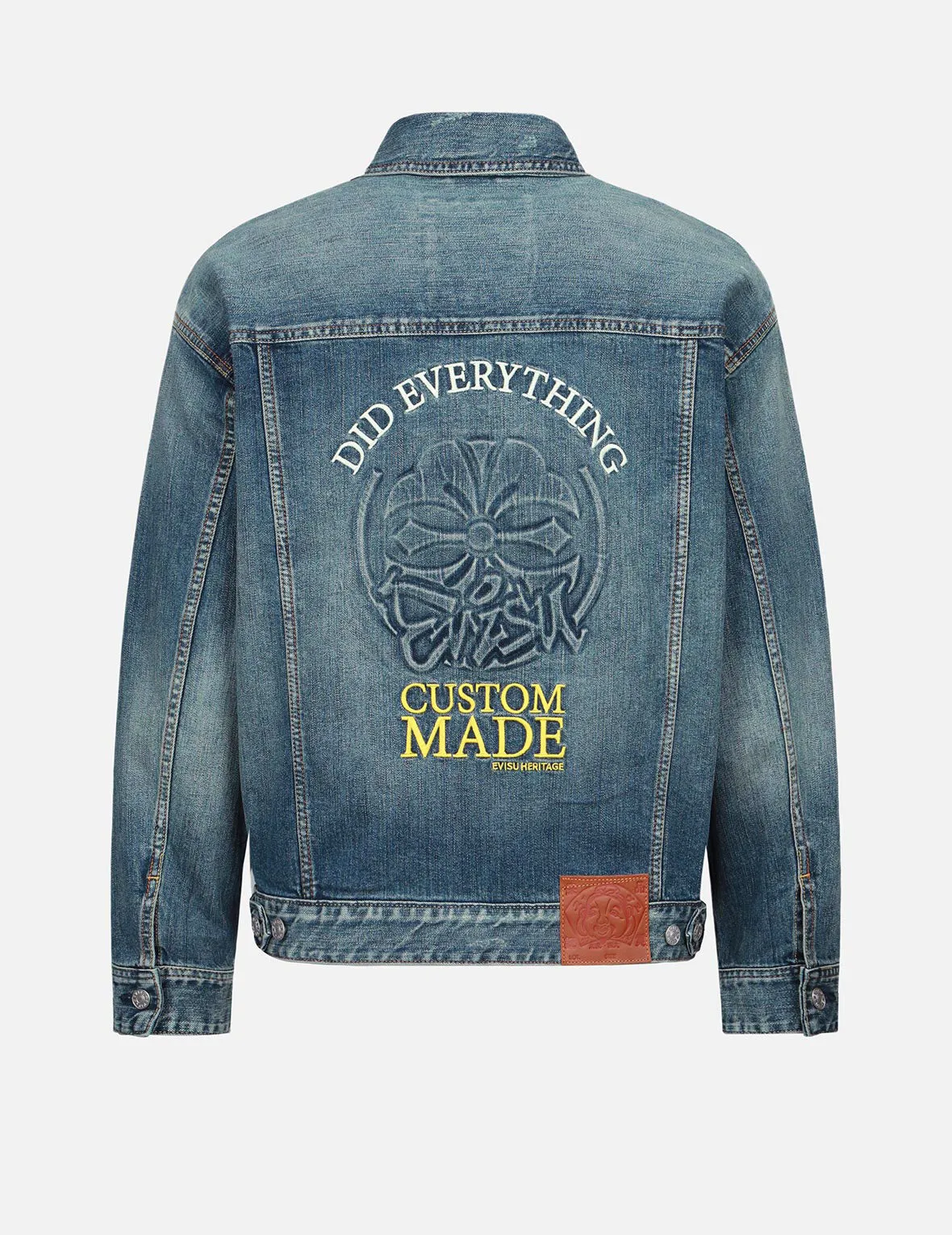 Kamon Embossed Denim Jacket