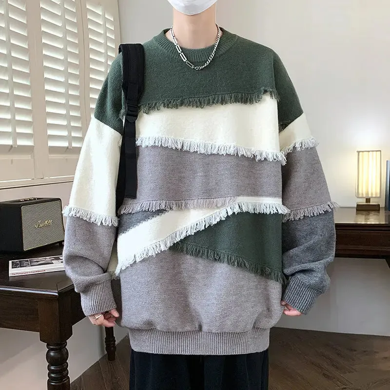 Long Sleeve Sweatshirt Men's Knitwear Korean Style