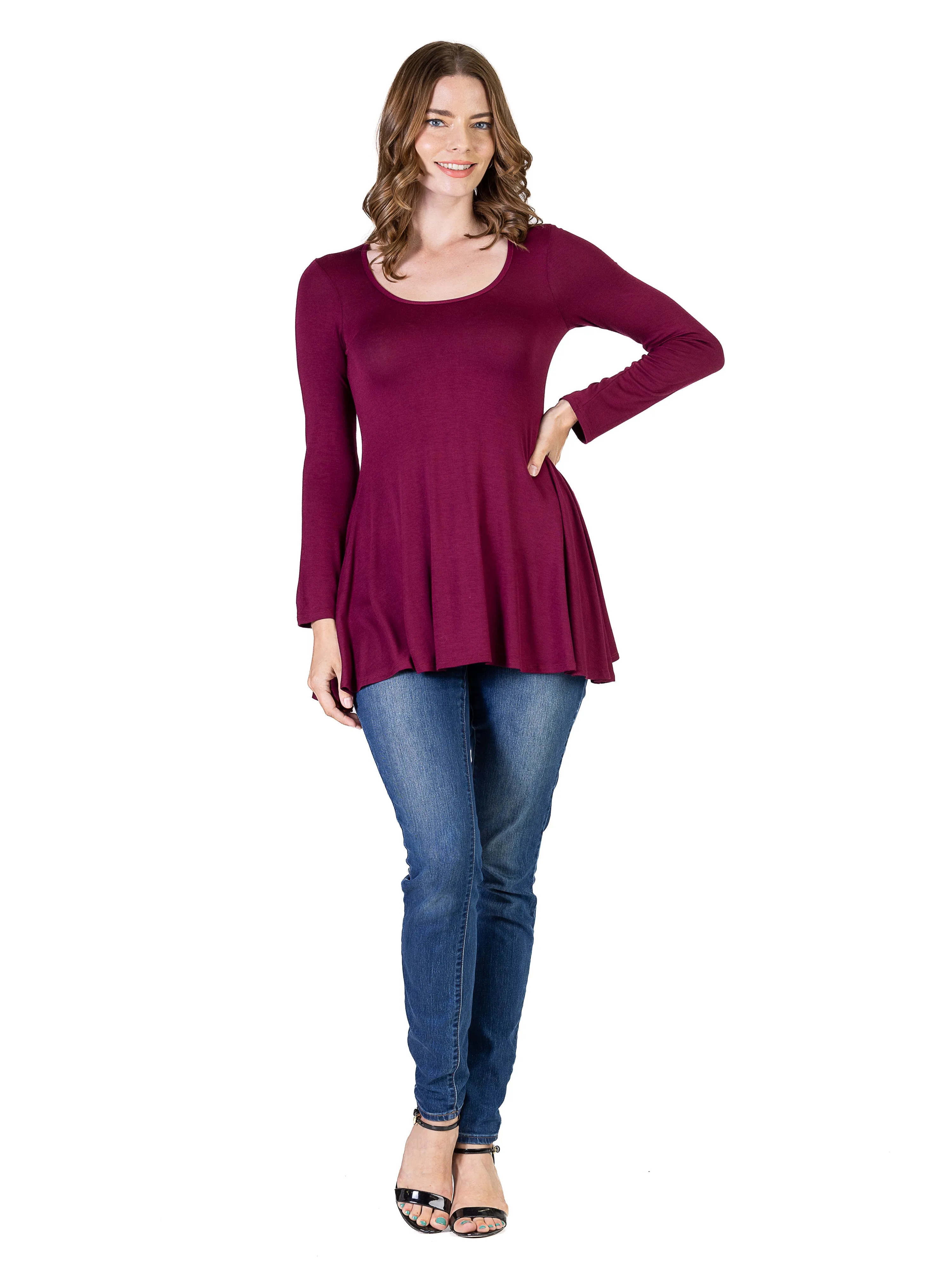 Long Sleeve Tunic Top For Women