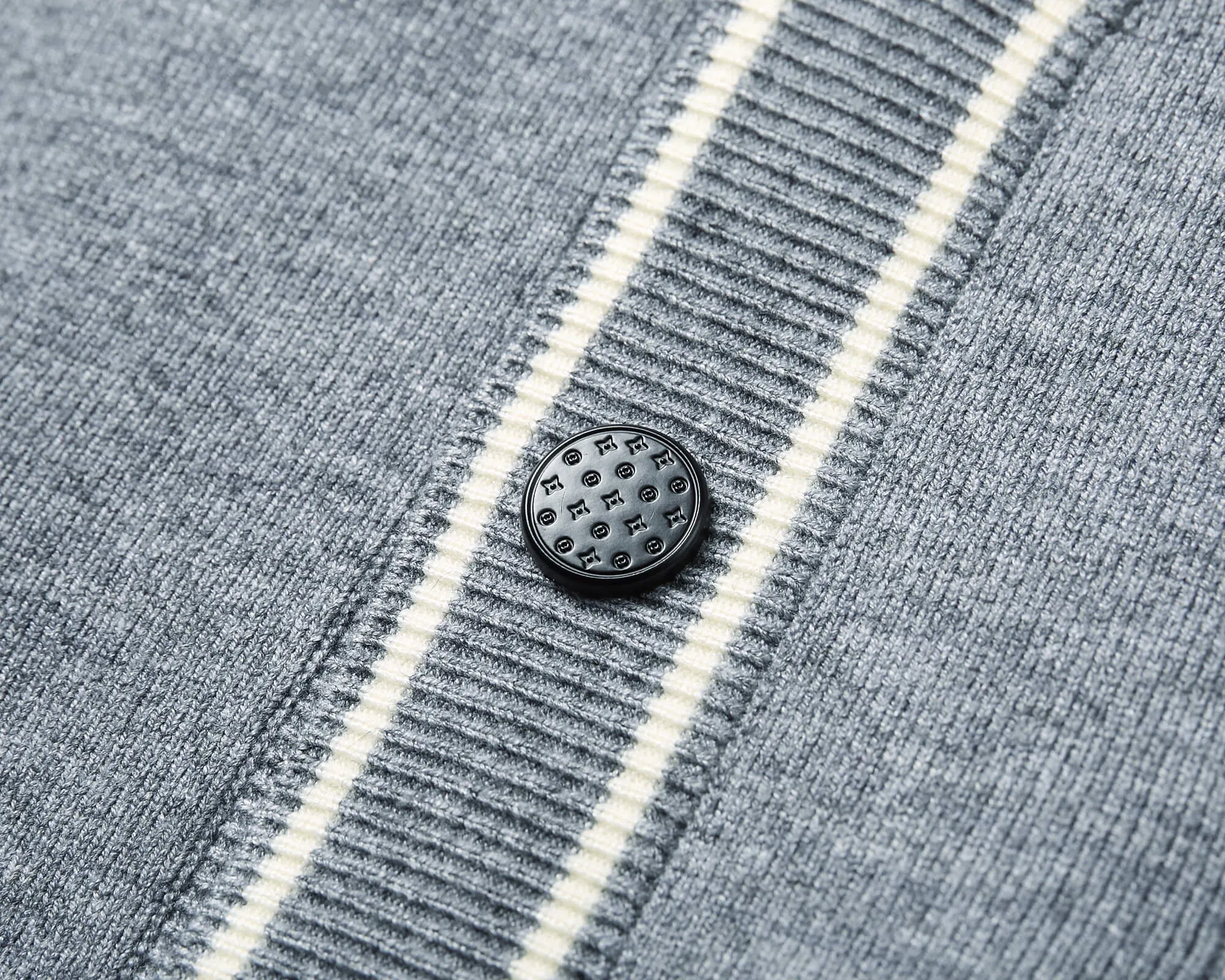 Louis Vuitton LV Gray & Black Cardigan