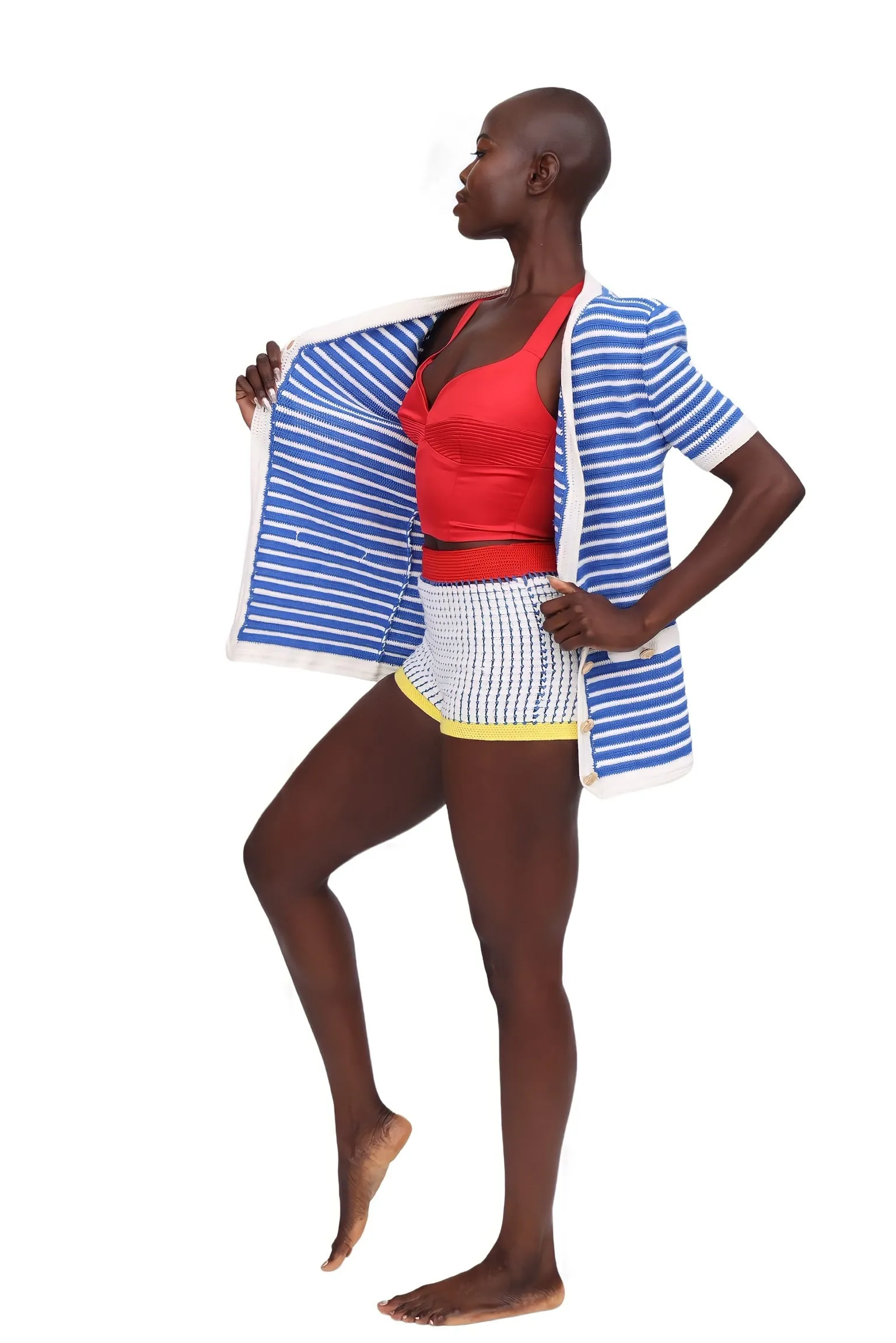 Loulou Striped Cardigan