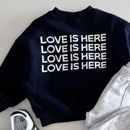 'LOVE IS HERE' Casual Sweatshirt'