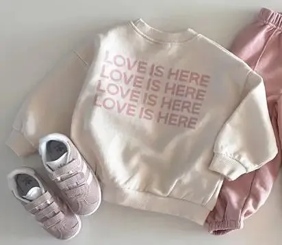 'LOVE IS HERE' Casual Sweatshirt'