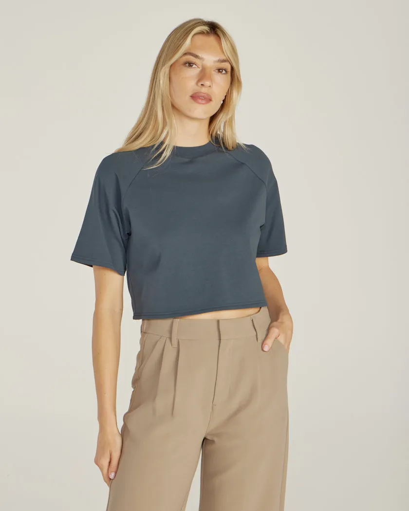 LUX Relaxed Mockneck Raglan Tee