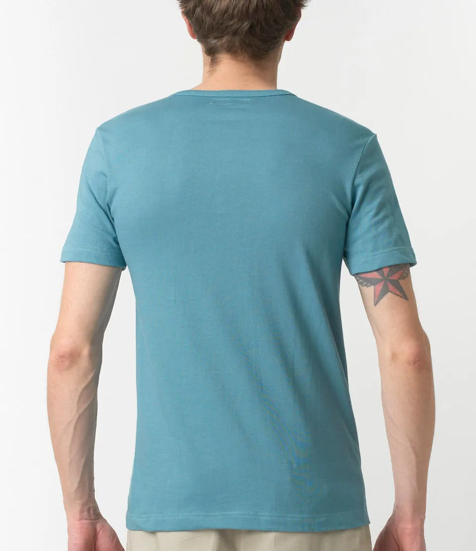 Merz b. Schwanen 1950s Crew Neck Tee - Aqua