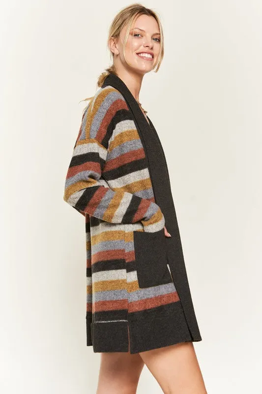 MULTI COLOR STRIPE CARDIGAN - Online exclusive