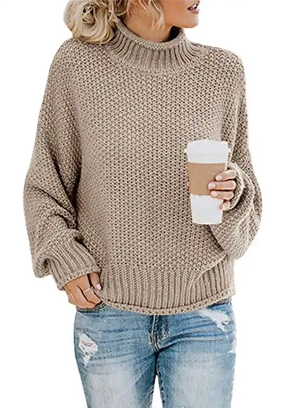 New Fashionable Contrast Color Knitted Sweater Cardigan Jacket Sweater