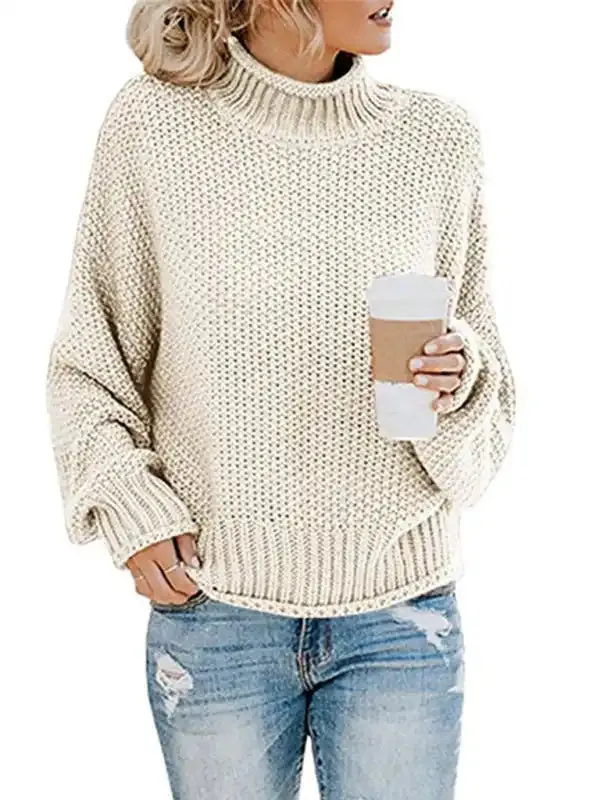 New Fashionable Contrast Color Knitted Sweater Cardigan Jacket Sweater