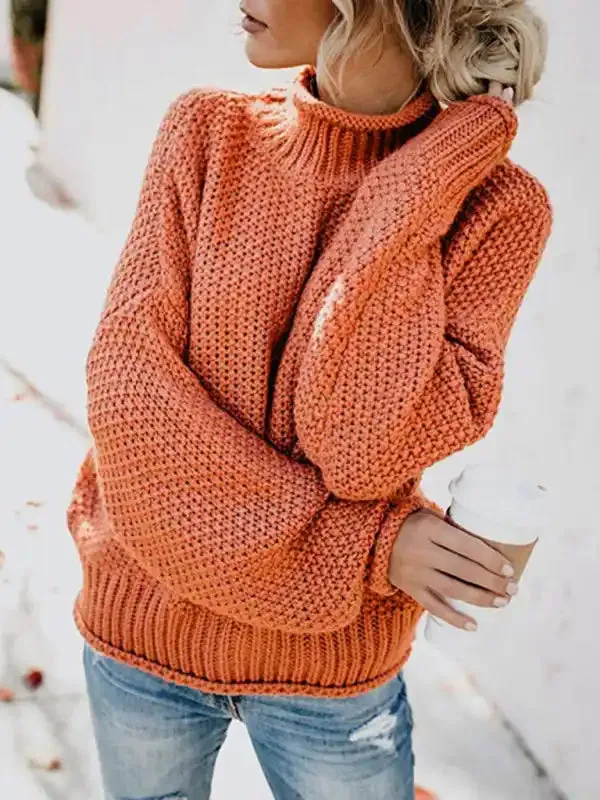 New Fashionable Contrast Color Knitted Sweater Cardigan Jacket Sweater