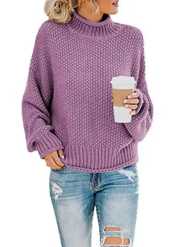 New Fashionable Contrast Color Knitted Sweater Cardigan Jacket Sweater