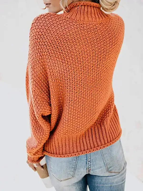 New Fashionable Contrast Color Knitted Sweater Cardigan Jacket Sweater