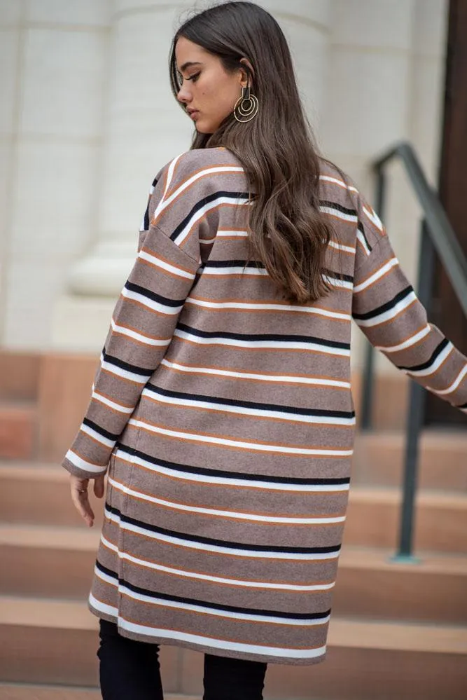 Noreen Striped Cardigan